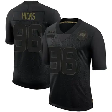 Akiem Hicks Men's Limited Black Tampa Bay Buccaneers 2020 Salute To Service Jersey