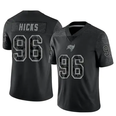 Akiem Hicks Men's Limited Black Tampa Bay Buccaneers Reflective Jersey