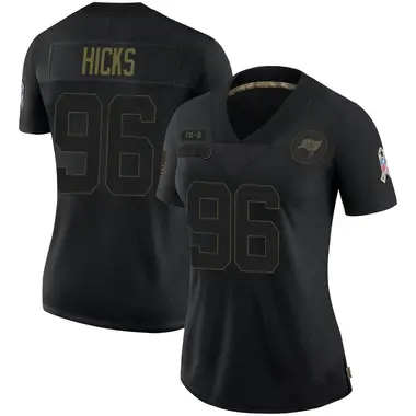 Akiem Hicks Women's Limited Black Tampa Bay Buccaneers 2020 Salute To Service Jersey