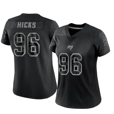Akiem Hicks Women's Limited Black Tampa Bay Buccaneers Reflective Jersey