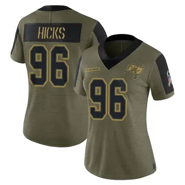 Akiem Hicks Women's Limited Olive Tampa Bay Buccaneers 2021 Salute To Service Jersey