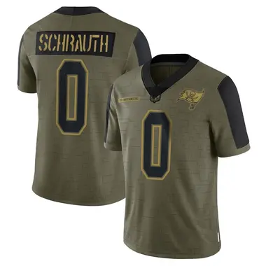 Billy Schrauth Men's Limited Olive Tampa Bay Buccaneers 2021 Salute To Service Jersey