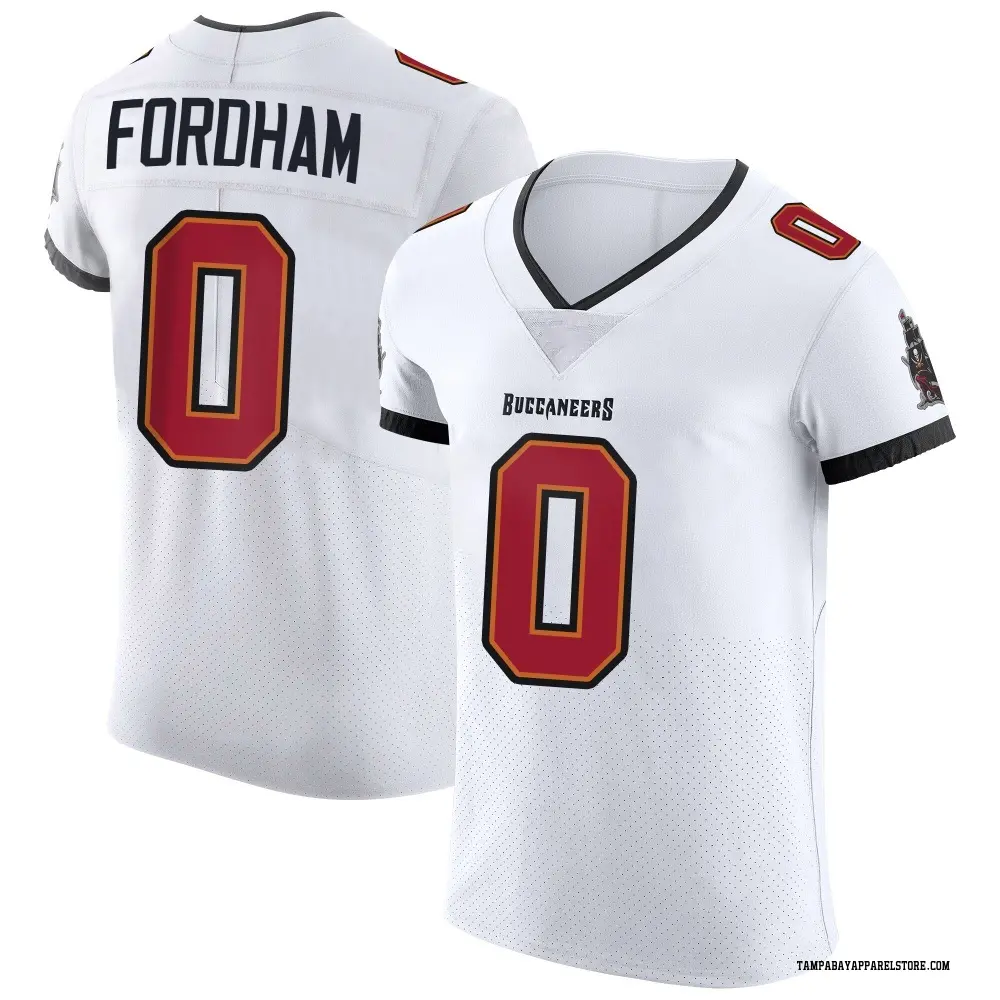 Caden Fordham Men's Elite White Tampa Bay Buccaneers Vapor Jersey