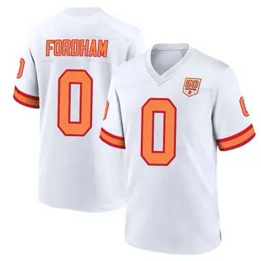 Caden Fordham Men's Game White Tampa Bay Buccaneers '76 50th Season Jersey