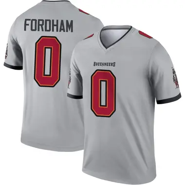 Caden Fordham Men's Legend Gray Tampa Bay Buccaneers Inverted Jersey