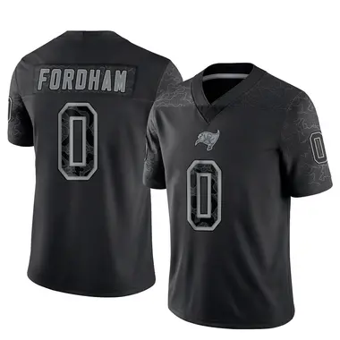 Caden Fordham Men's Limited Black Tampa Bay Buccaneers Reflective Jersey
