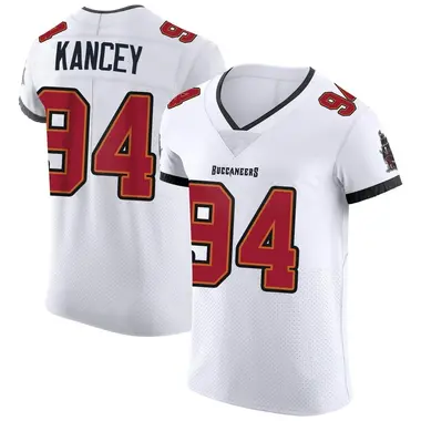 Calijah Kancey Men's Elite White Tampa Bay Buccaneers Vapor Jersey
