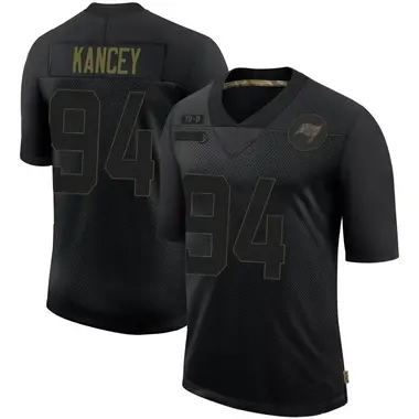 Calijah Kancey Men's Limited Black Tampa Bay Buccaneers 2020 Salute To Service Jersey