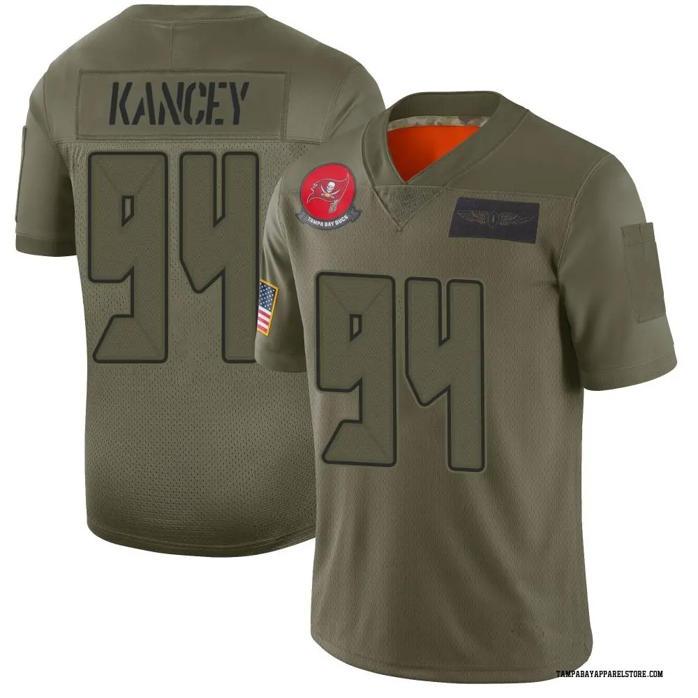 Calijah Kancey Men's Limited Camo Tampa Bay Buccaneers 2019 Salute to Service Jersey
