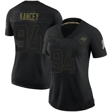 Calijah Kancey Women's Limited Black Tampa Bay Buccaneers 2020 Salute To Service Jersey