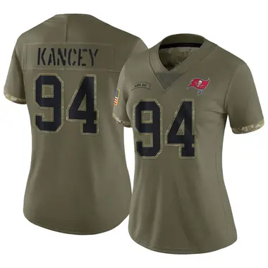 Calijah Kancey Women's Limited Olive Tampa Bay Buccaneers 2022 Salute To Service Jersey
