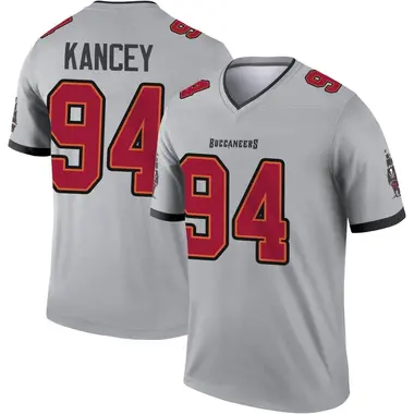Calijah Kancey Youth Legend Gray Tampa Bay Buccaneers Inverted Jersey