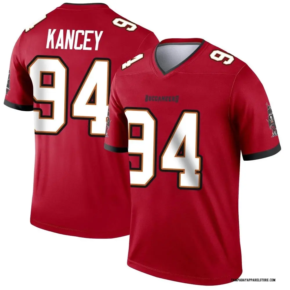 Calijah Kancey Youth Legend Red Tampa Bay Buccaneers Jersey