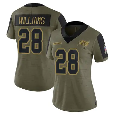 Damarion Williams Women's Limited Olive Tampa Bay Buccaneers 2021 Salute To Service Jersey