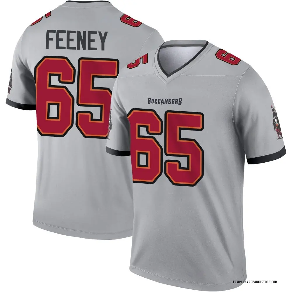 Dan Feeney Men's Legend Gray Tampa Bay Buccaneers Inverted Jersey
