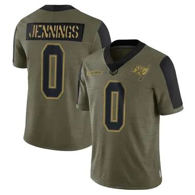 Deion Jennings Men's Limited Olive Tampa Bay Buccaneers 2021 Salute To Service Jersey