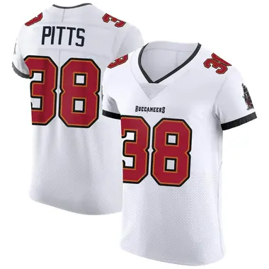 Derrek Pitts Men's Elite White Tampa Bay Buccaneers Vapor Jersey