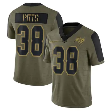 Derrek Pitts Men's Limited Olive Tampa Bay Buccaneers 2021 Salute To Service Jersey