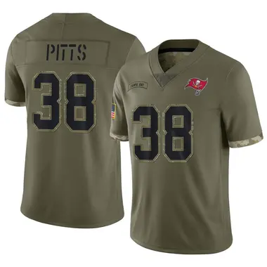 Derrek Pitts Men's Limited Olive Tampa Bay Buccaneers 2022 Salute To Service Jersey