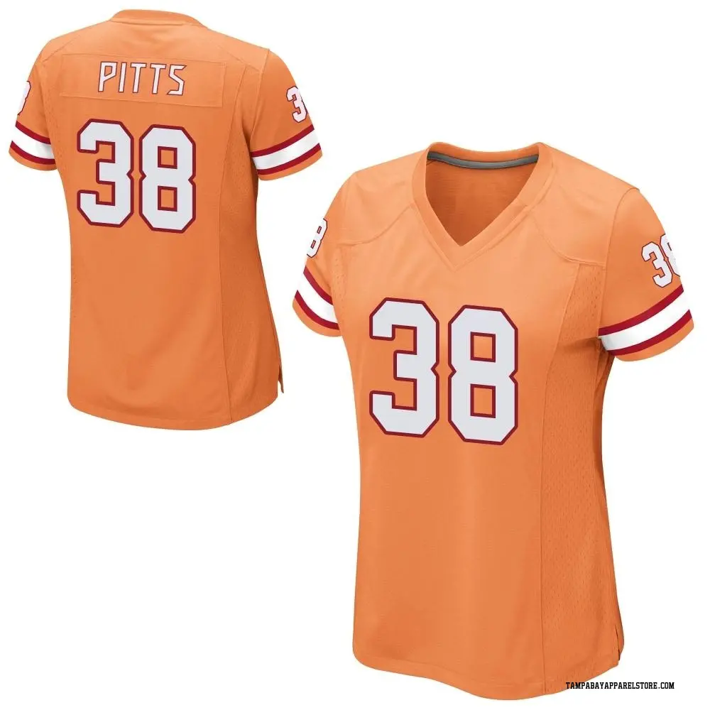 Derrek Pitts Women's Game Orange Tampa Bay Buccaneers Alternate Jersey