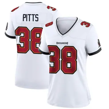 Derrek Pitts Women's Game White Tampa Bay Buccaneers Jersey