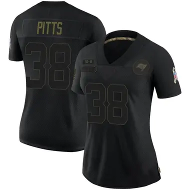 Derrek Pitts Women's Limited Black Tampa Bay Buccaneers 2020 Salute To Service Jersey