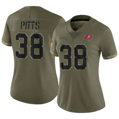 Derrek Pitts Women's Limited Olive Tampa Bay Buccaneers 2022 Salute To Service Jersey