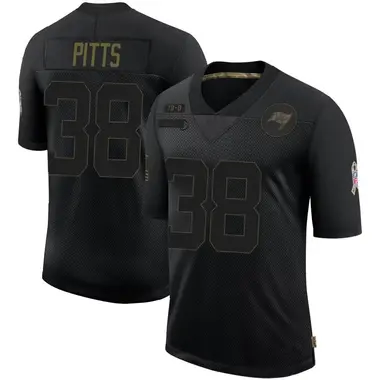 Derrek Pitts Youth Limited Black Tampa Bay Buccaneers 2020 Salute To Service Jersey