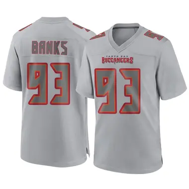 Eric Banks Men's Game Gray Tampa Bay Buccaneers Atmosphere Fashion Jersey