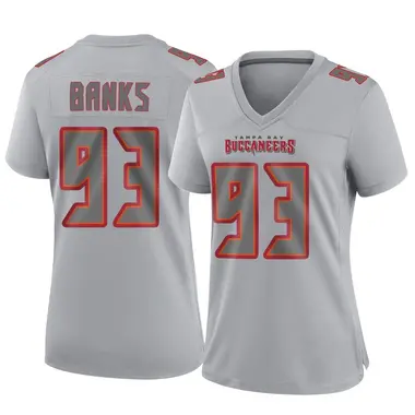 Eric Banks Women's Game Gray Tampa Bay Buccaneers Atmosphere Fashion Jersey