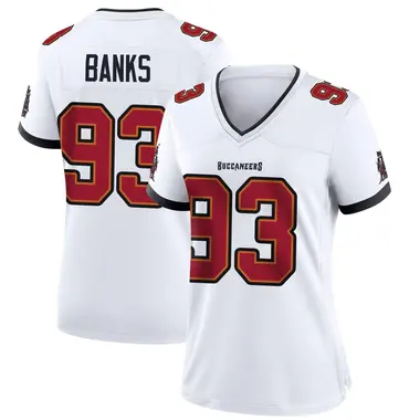 Eric Banks Women's Game White Tampa Bay Buccaneers Jersey
