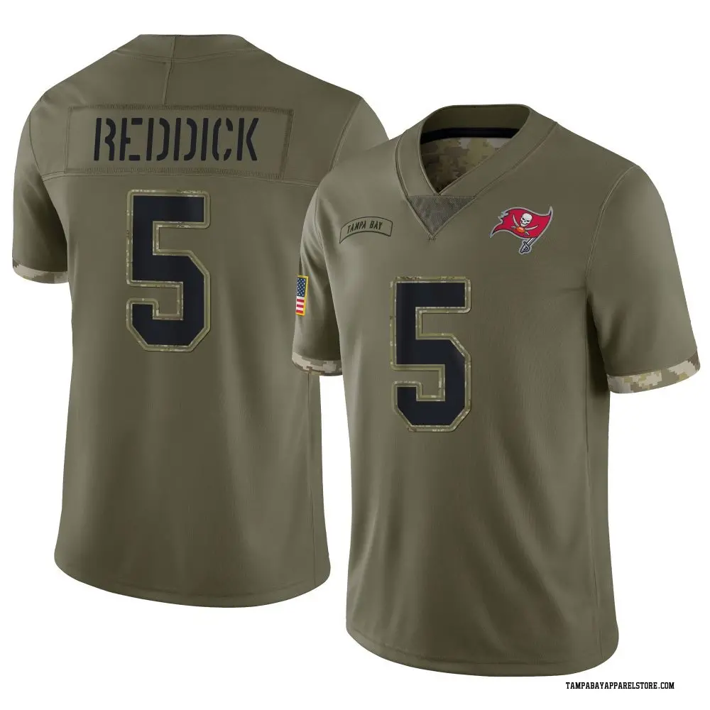 Haason Reddick Men's Limited Olive Tampa Bay Buccaneers 2022 Salute To Service Jersey
