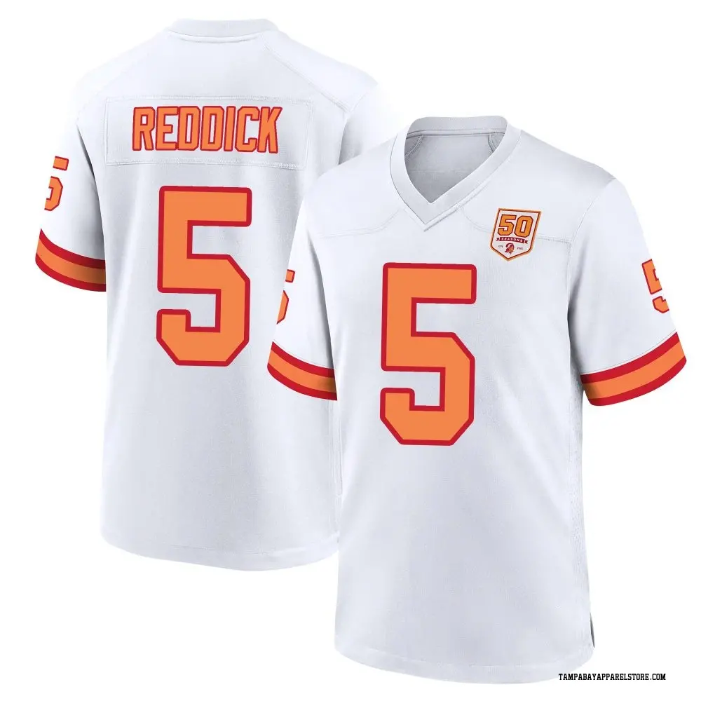 Haason Reddick Youth Game White Tampa Bay Buccaneers '76 50th Season Jersey