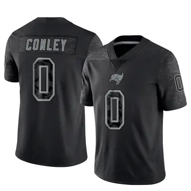 Ja'Qurious Conley Men's Limited Black Tampa Bay Buccaneers Reflective Jersey
