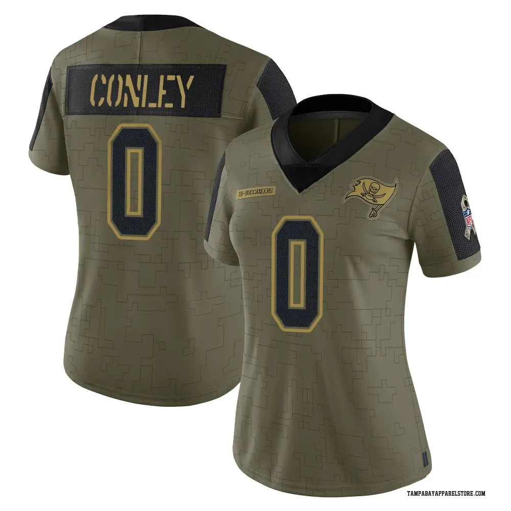 Ja'Qurious Conley Women's Limited Olive Tampa Bay Buccaneers 2021 Salute To Service Jersey