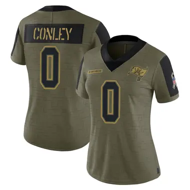 Ja'Qurious Conley Women's Limited Olive Tampa Bay Buccaneers 2021 Salute To Service Jersey