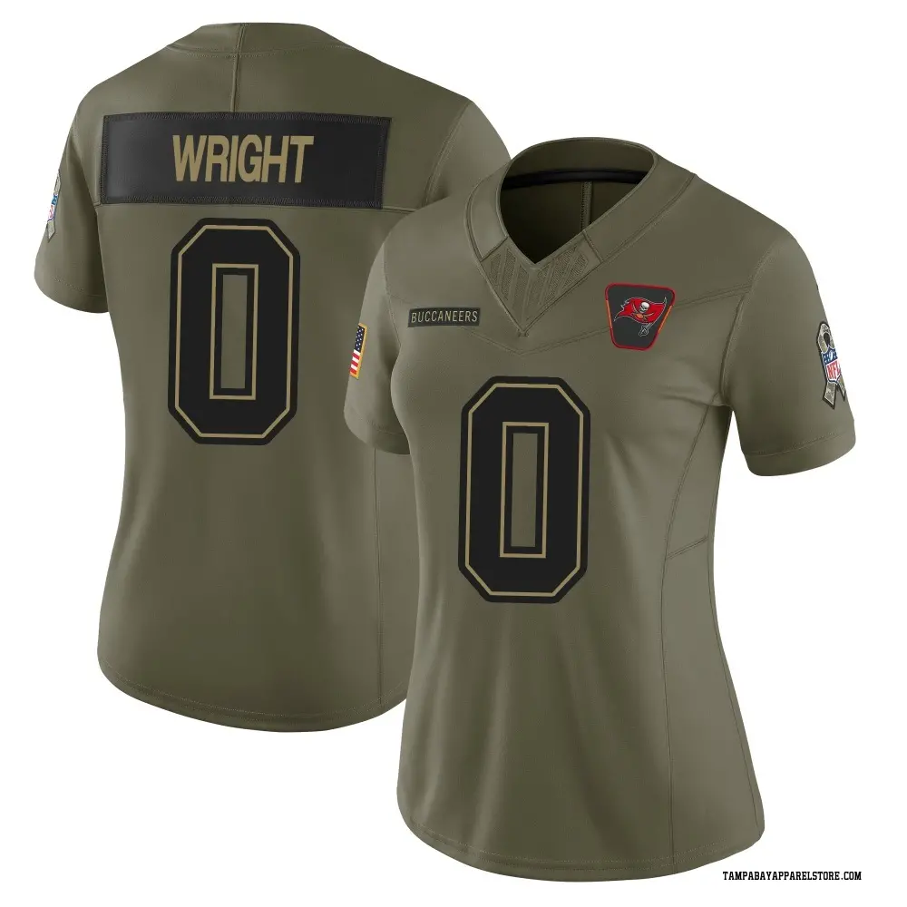 Javin Wright Women's Limited Olive Tampa Bay Buccaneers 2025 Salute to Service Jersey