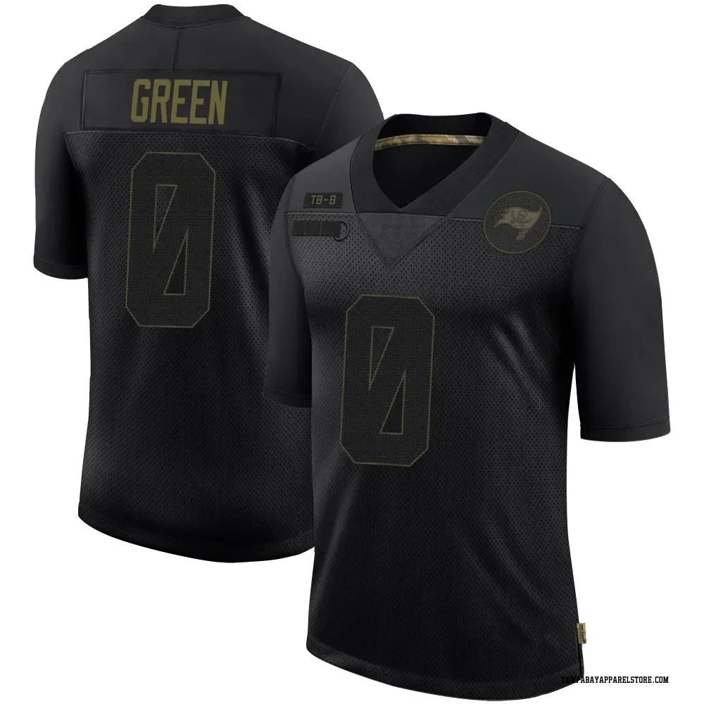 Josiah Green Men's Limited Black Tampa Bay Buccaneers 2020 Salute To Service Jersey
