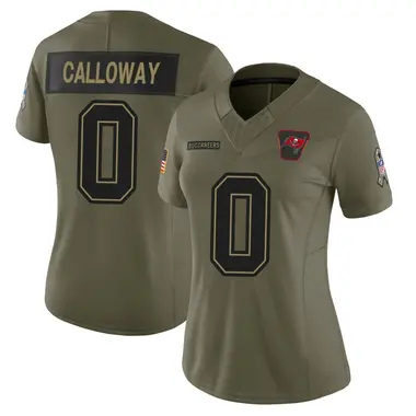 Kadarius Calloway Women's Limited Olive Tampa Bay Buccaneers 2025 Salute to Service Jersey