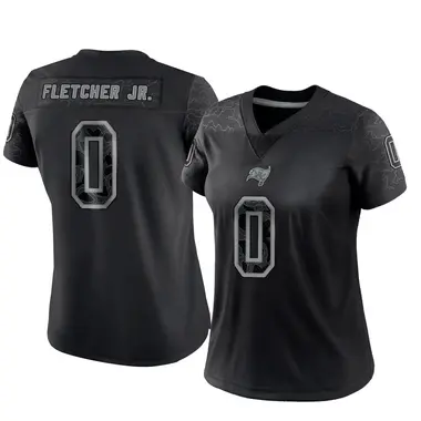 Kenny Fletcher Jr. Women's Limited Black Tampa Bay Buccaneers Reflective Jersey