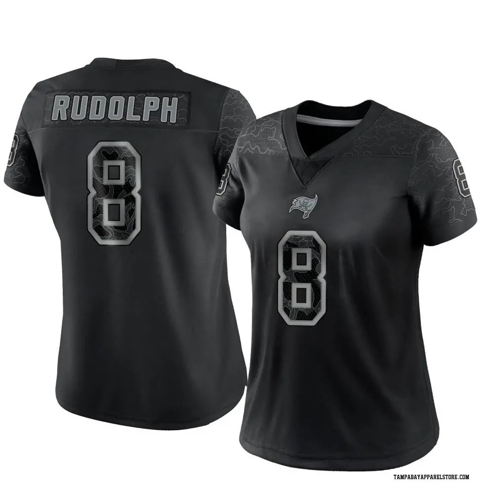 Kyle Rudolph Women's Limited Black Tampa Bay Buccaneers Reflective Jersey