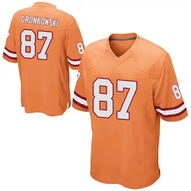 Rob Gronkowski Men's Game Orange Tampa Bay Buccaneers Alternate Jersey