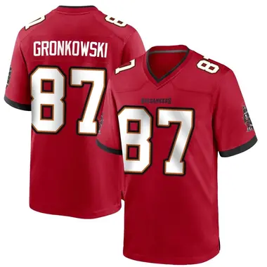 Rob Gronkowski Men's Game Red Tampa Bay Buccaneers Team Color Jersey