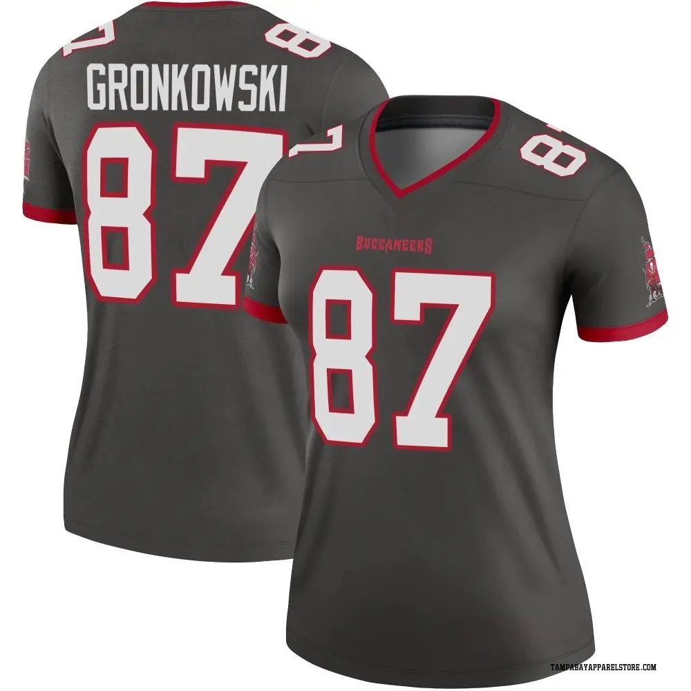 Rob Gronkowski Women's Legend Tampa Bay Buccaneers Pewter Alternate Jersey