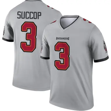 Ryan Succop Men's Legend Gray Tampa Bay Buccaneers Inverted Jersey
