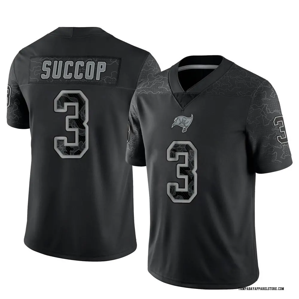 Ryan Succop Men's Limited Black Tampa Bay Buccaneers Reflective Jersey