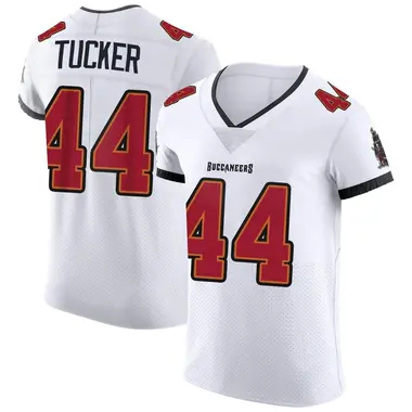 Sean Tucker Men's Elite White Tampa Bay Buccaneers Vapor Jersey