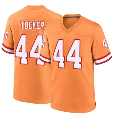 Sean Tucker Men's Game Orange Tampa Bay Buccaneers Throwback Jersey