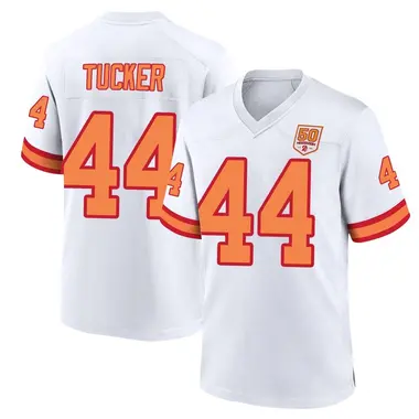 Sean Tucker Men's Game White Tampa Bay Buccaneers '76 50th Season Jersey