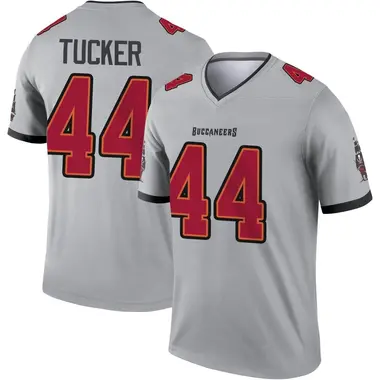 Sean Tucker Men's Legend Gray Tampa Bay Buccaneers Inverted Jersey